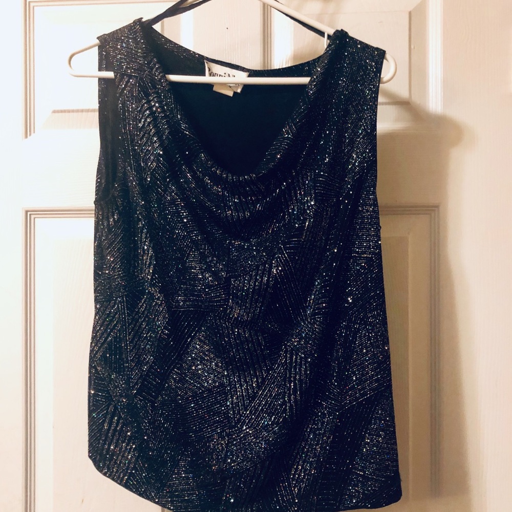 Night out🍸Geometrical glitter blouse